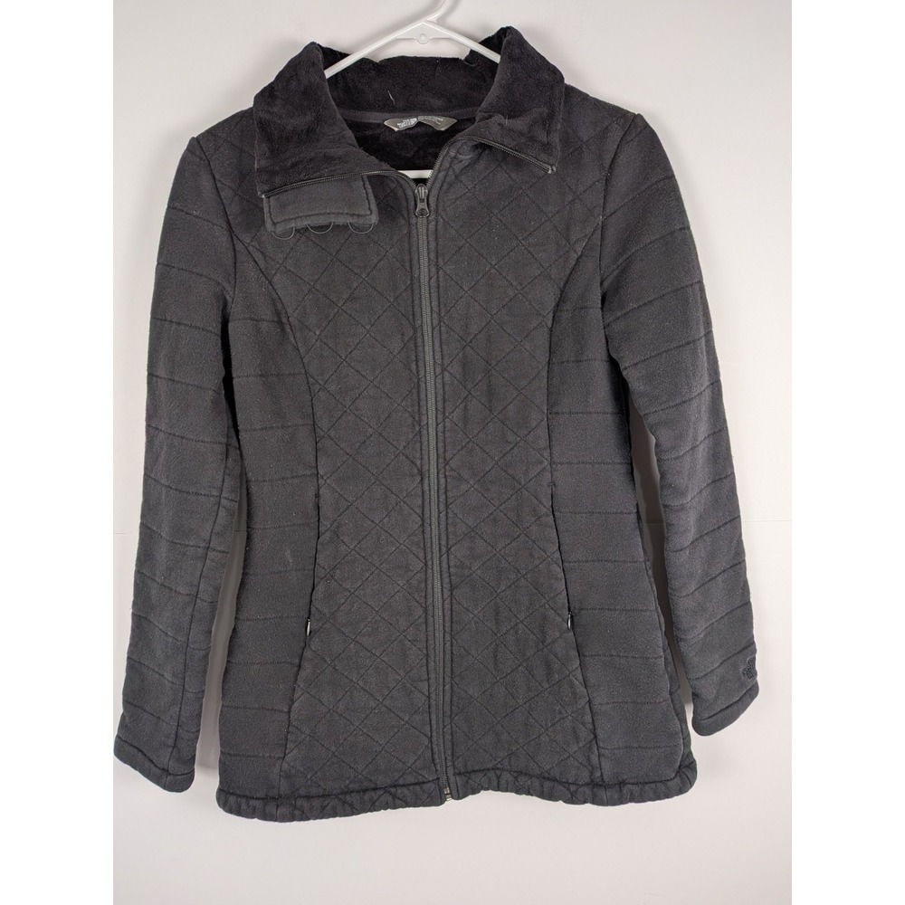 The North Face Women's size Small Black Caroluna Quilted Fleece Lined Zip Jacket